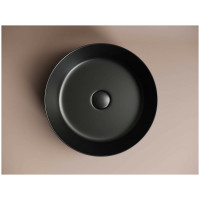 Умывальник чаша Ceramicanova Element накладная, круглая цвет чёрный матовый 390х390х120 мм CN6022MB