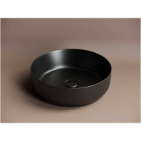 Умывальник чаша Ceramicanova Element накладная, круглая цвет чёрный матовый 390х390х120 мм CN6022MB