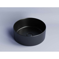 Умывальник чаша Ceramicanova Element накладная, круглая цвет чёрный матовый 358х358х137 мм CN6032MB