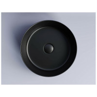 Умывальник чаша Ceramicanova Element накладная, круглая цвет чёрный матовый 358х358х137 мм CN6032MB