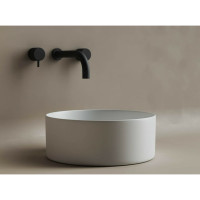 Умывальник чаша Ceramicanova Element накладная, круглая, цвет белый матовый 358х358х137мм CN6032MW