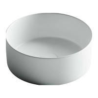 Умывальник чаша Ceramicanova Element накладная, круглая, цвет белый матовый 358х358х137мм CN6032MW