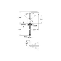 Однорычажный смеситель для мойки GROHE Minta 32488000