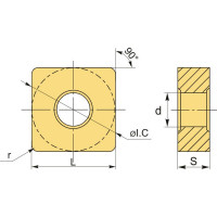 Пластина токарная по нержавеющей стали SNMG 120412-BM упак 10 шт HARDSTONE 4603312182738