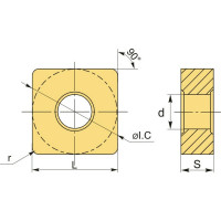Пластина токарная по стали SNMG120412-GR WS8125 10 шт HARDSTONE 4603312182691