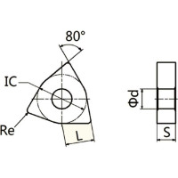 Пластина токарная по нержавеющей стали WNMG080404-BF 10 шт HARDSTONE 4603312182318