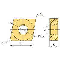 Пластина токарная по стали CNMG120412-GR WS8135 10 шт HARDSTONE 4603312182301