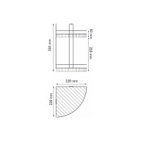 Полка для ванной комнаты FORA двойная "MASTO" FOR-DIM152W