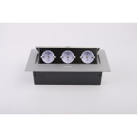 Выдвижной встраиваемый розеточный блок SETE на 3 EURO розетки SBT-03-80