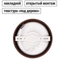Светильник TDM ELECTRIC светодиодный потолочный накладной круг "Даунлайт" СПО (венге) 12 Вт 170х32 мм 3000К SQ0329-0413