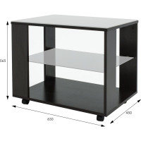 Журнальный стол Мебелик BeautyStyle 5 венге/стекло белое 2300