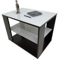 Журнальный стол Мебелик BeautyStyle 5 венге/стекло белое 2300