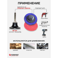 Круг абразивный шлифовальный (50 шт; 25 мм; 60; красный) Forsage 48964 F-BD160C