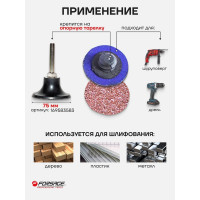 Круг абразивный шлифовальный (50 шт; 75 мм; 100; коричневый) Forsage 48987 F-BD3100A