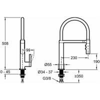 Смеситель для кухни JACOB DELAFON RAPHAEL 00000076873 E23311-CP