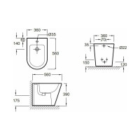 Напольное биде RODIN Jacob Delafon EBJ0002-00 00000094347