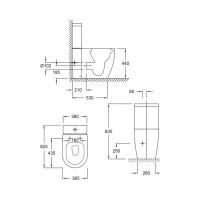 Бачок с нижним подводом воды Jacob Delafon механизм смыва на 3/6 л, белый ETAK212-0 00000094011