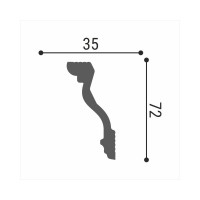 Потолочный плинтус Де-Багет Декор ДП 14/80 00-00001075