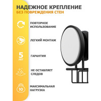 Мыльница решетка для ванной Fora настенная GRAFIT FOR-GRA034