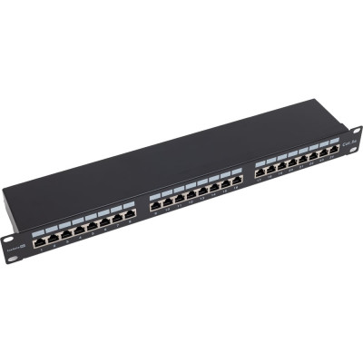 Патч-панель ExeGate EPP3-19-24-8P8C-C5e-SH-110D 19 FTP 24 port cat 5e dual IDC 1U RoHS Black 281083
