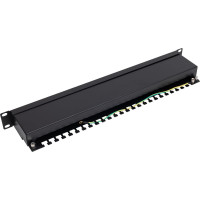Патч-панель ExeGate EPP3-19-24-8P8C-C5e-SH-110D 19 FTP 24 port cat 5e dual IDC 1U RoHS Black 281083