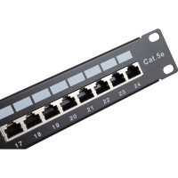 Патч-панель ExeGate EPP3-19-24-8P8C-C5e-SH-110D 19 FTP 24 port cat 5e dual IDC 1U RoHS Black 281083