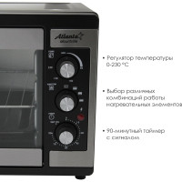 Электрическая печь Atlanta ATH-1406 black