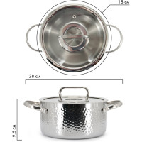 Кастрюля Pomi d'Oro с крышкой 18 см, 2,4 л P595720 Salita