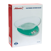Кухонные электронные весы с чашей Atlanta ATH-6199 green