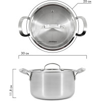 Кастрюля Pomi d'Oro с крышкой 20 см 3,5 л P595728 Maestro