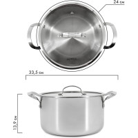 Кастрюля Pomi d'Oro с крышкой 24 см 6 л P595730 Maestro