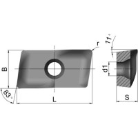 Пластина фрезерная APKT 160408-PM 10 шт HARDSTONE 4603390580907