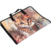 Папка ErichKrause Wild Cat на молнии, пластиковая, с ручками, A4+ 48704