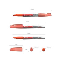 Маркер ErichKrause для выделения текста VisioLine® V-15 Неон, цвет чернил оранжевый 30968