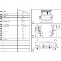 Фаркоп разборный для Nissan Qashqai I, II 2006-2019, 2019-н.в., шар A, 1500/75 кг BERG F.4111.001