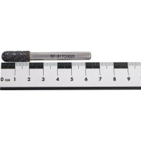 Шарошка цилиндрическая скругленная по металлу 8 мм, хв-к 6 мм Rockforce RF-617C0820