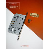 Межкомнатный механизм под цилиндр VETTORE 410 C-S MAGNET AB, бронза 20038