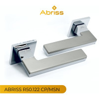 Цинковая ручка на раздельном тонком основании ABRISS R50.122 CP/MSN хром/сатин 30018