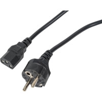 Кабель питания ExeGate Power PC-10P Евровилка Schuko-C13/0.75mm2, медь, черный, 10A, 10м 280656