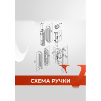 Ручка на раздвижные двери с замком VETTORE L 030 AB бронза 20493