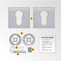 Декоративная накладка под цилиндр ABRISS ET 5001 CP хром 30033