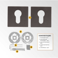 Декоративная накладка под цилиндр ABRISS ET 5001 GR графит 30035