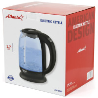 Электрический стеклянный чайник Atlanta ATH-2532 black