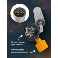 Горелка газовая Rockforce паяльная на цанговый баллон в блистере RF-210GB(50539)