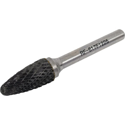 Шарошка коническая скругленная по металлу в пластиковом футляре 12 мм, хв-к 6 мм Rockforce RF-617F1225