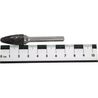 Шарошка коническая скругленная по металлу в пластиковом футляре 12 мм, хв-к 6 мм Rockforce RF-617F1225