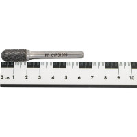 Шарошка цилиндрическая скругленная по металлу 10 мм, хв-к 6 мм Rockforce RF-617C1020