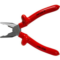 Диэлектрические комбинированные плоскогубцы Промлайн 200 мм, обливные рук., до 1000В, CrV 1 слойн ПЛ0210106200_z022