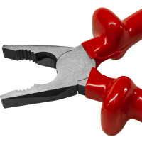 Диэлектрические комбинированные плоскогубцы Промлайн 200 мм, обливные рук., до 1000В, CrV 1 слойн ПЛ0210106200_z022