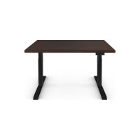 Стол двухмоторный с регулируемой высотой StolStoya ТИТАН подстолье черное и столешница МДФ шпон SE221IBV14070